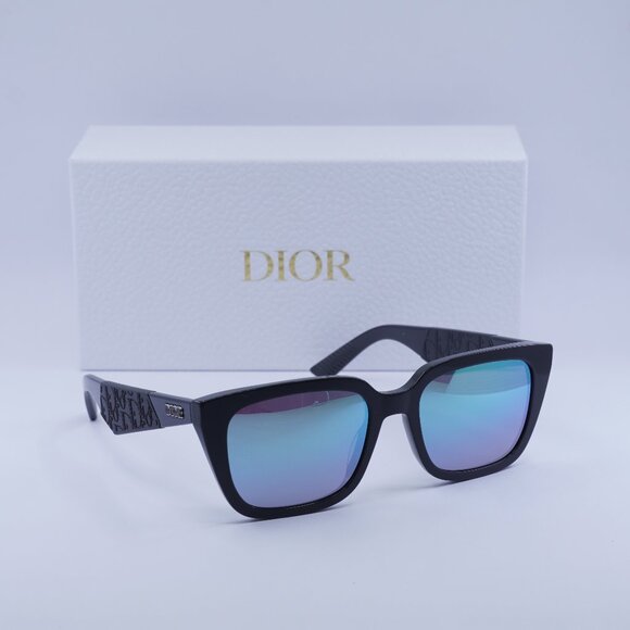 Final Price! DIOR B27 S2I 45I6 Grey/Blue Mirror Sunglasses - Picture 1 of 9